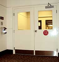 larger mantrap with double doors